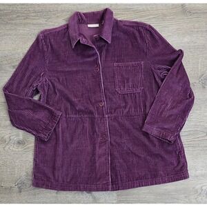 Vintage Nordstrom Womens Corduroy Button Up Jacket Shirt XL